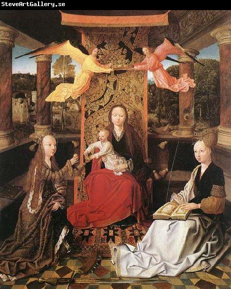 Master of Hoogstraeten Madonna and Child with Sts Catherine and Barbara